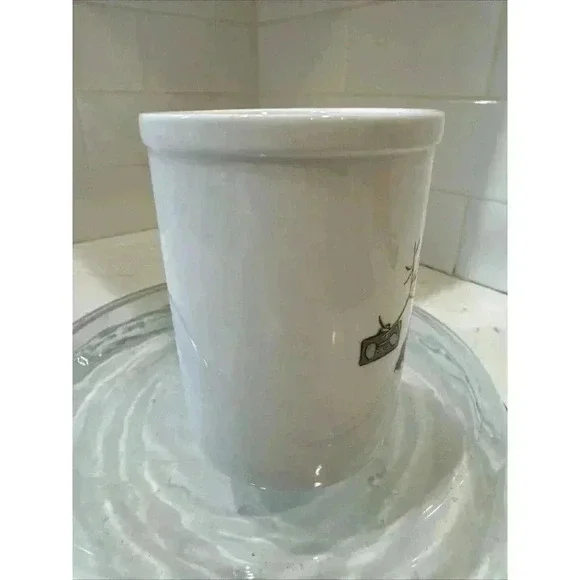 Pottery Barn Christmas Reindeer Mug Cup Hip Dancer Holiday Santa - Picture 6 of 10